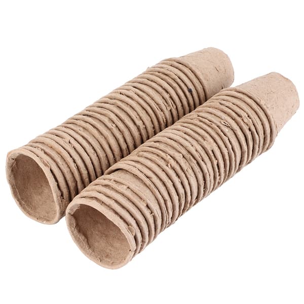 50 stk 6x6CM runde nedbrytbare papirmasse torvpotter planteskolekopp for hagearbeid