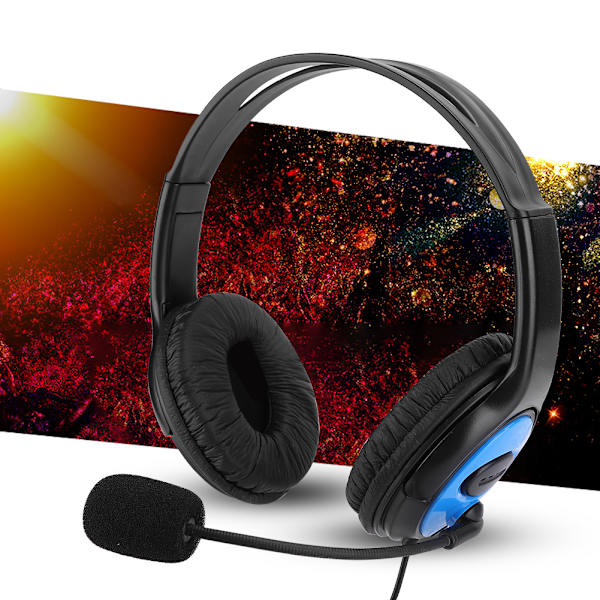 A4 ABS Lättvikts Gaming Headset Brusreducerande Mikrofon Hörlurar Utrustning för PS4/X ONE