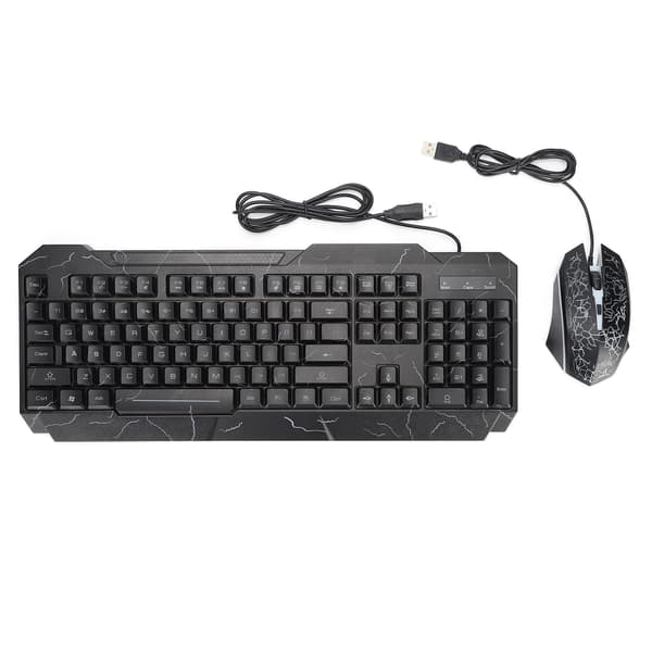 Tastatur- og musesæt til flere computermodeller Lysende kablet 4D-spilhardwarekombination til Windows PC-spillere