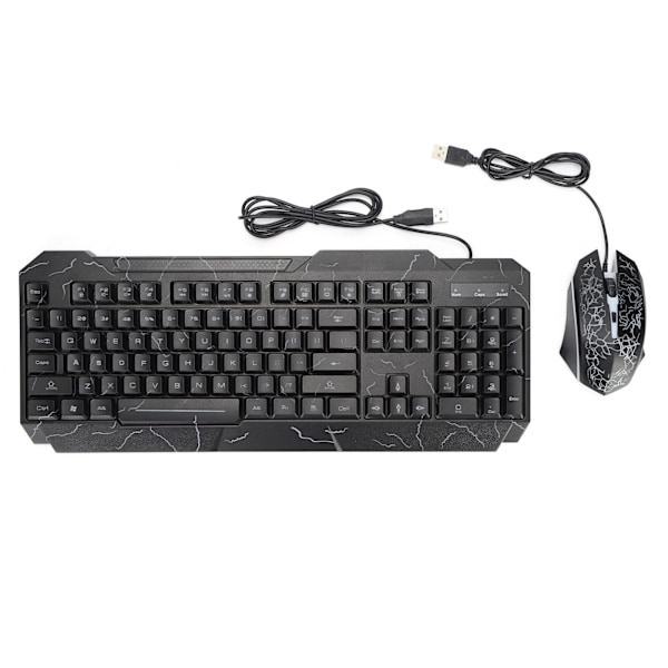 Tastatur- og musesett Multi‑Model-datamaskiner Lysende kablet 4D-spillmaskinvarekombinasjon for Windows PC-spillere