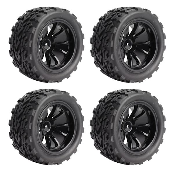4 kpl RC-auton renkaat Kumista Musta RC-renkaat ja vanteet Sarja TRAXXAS SLASH RC Short Course Truck 1/10