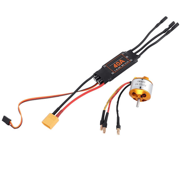 2212 KV2200 Motor 40A Børsteløs ESC XT60 RC Motor ESC Sæt til Drone Helikopter FPV