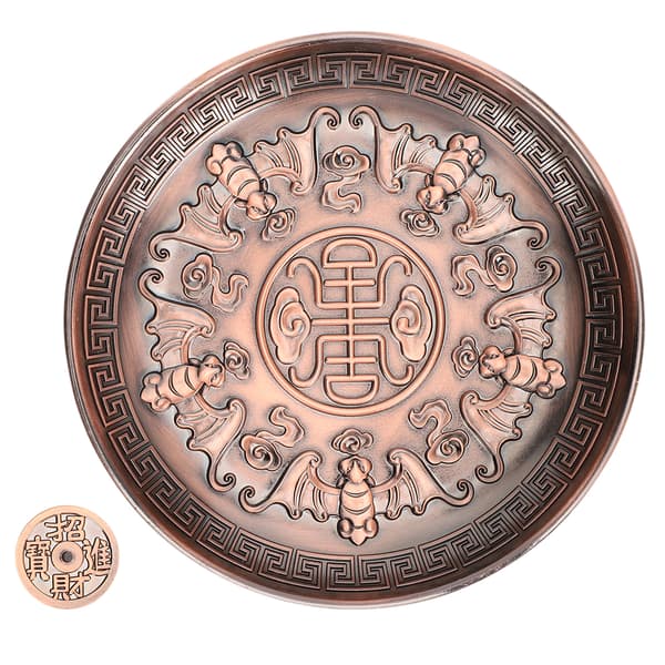 Røkelsesholder Five Blessing Plate Stick Brenner Stativ Lilla Bronse Sink Legering Hjem Tilbedelse