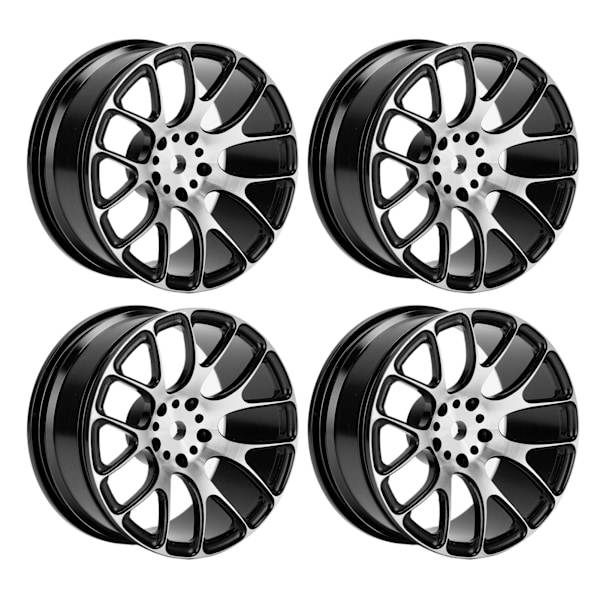 4 kpl RC-pyörännapaa alumiiniseospyörännavan vanteet 52 mm Tamiya TT-01 1/10 RC-autolleMusta