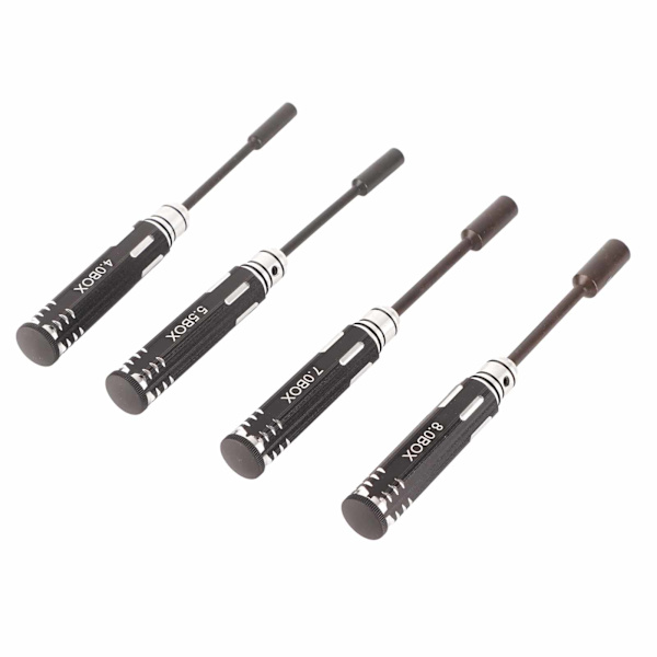 4-delad hylsnyckelsats 4,0 mm, 5,5 mm, 7,0 mm, 8,0 mm för RC-bilar modellflygplan
