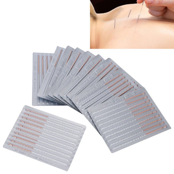 100 st / kartong Steril engångsnål för engångsbruk för massageterapi kopparnål0,30 x 25