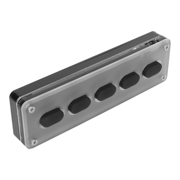 5 taster programmerbart tastatur USB kablet trådløst Bluetooth Dual Mode Mini Silikon Mute Gaming Keyboard for Office Music Svart