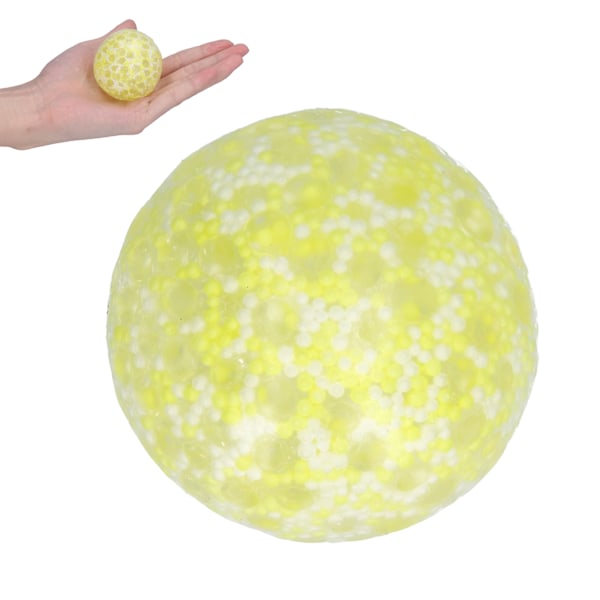 Stressavlastende ball, klem angstlindring, dekompresjonsball, leketøy for barn over 3 år, gul