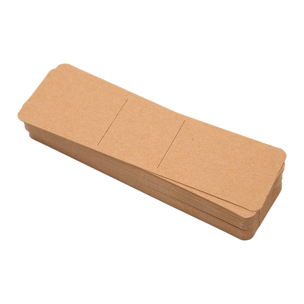 50 st Kraft bokmärkesfodral DIY Handcraft 5,9x1,8 tum bokmärkeshållare pennfodral för display smycken virkning brun