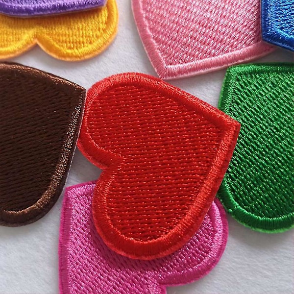 Hjerteformede Patches til Tøj, Jakker, Hatte, Rygsække, Jeans - Sæt af 9