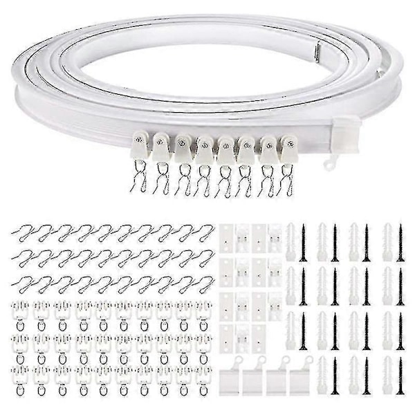 Fleksibel Loftgardinskinne - Bøjbar & Buet - 1-5 Meter 3m