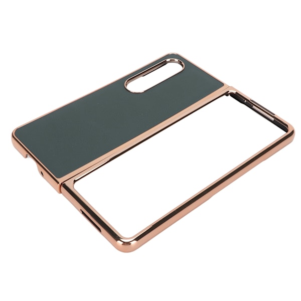 Fodral för Samsung Galaxy Z Fold 4 Nano Plating Äkta läder Reptåligt Grönt