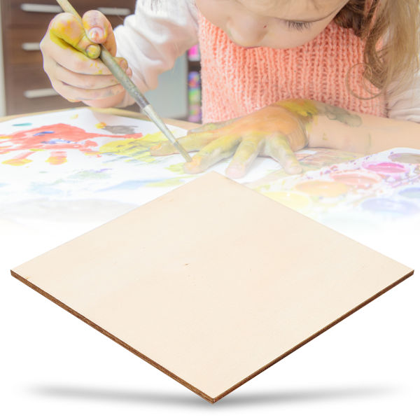 50 kpl DIY-puulevyä askarteluun, lasten piirustustarvikkeita, käsintehtyjä askarteluja jouluksi (10 cm (50 kpl))