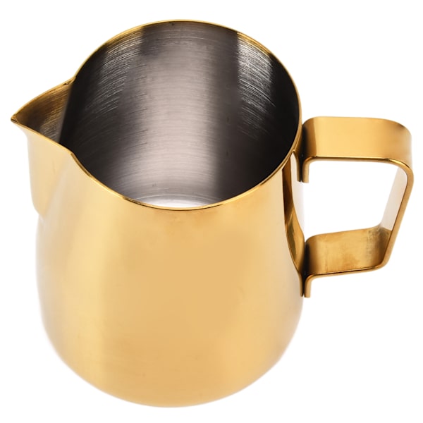 380 ML kaffekanna kopp ljust guld rostfritt stål kaffe mjölkskumningskopp för restaurang hembar