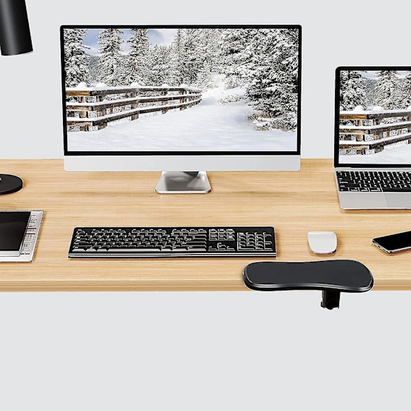 Datorarmstöd kompatibelt med skrivbord, justerbart armstöd handledsstöd roterande, 1 st