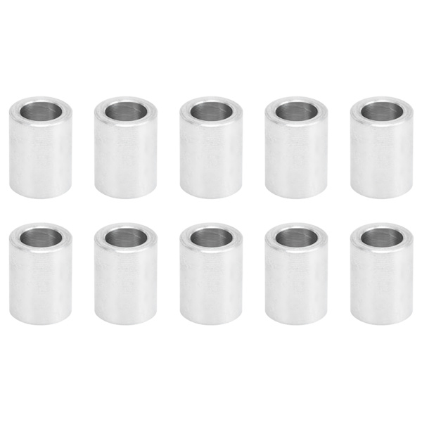 10 stk Aluminiumslegering Avstandsstykke Rund Ugjenget Standoff Støttetilbehør Ytre diameter 6mmLang 8mm