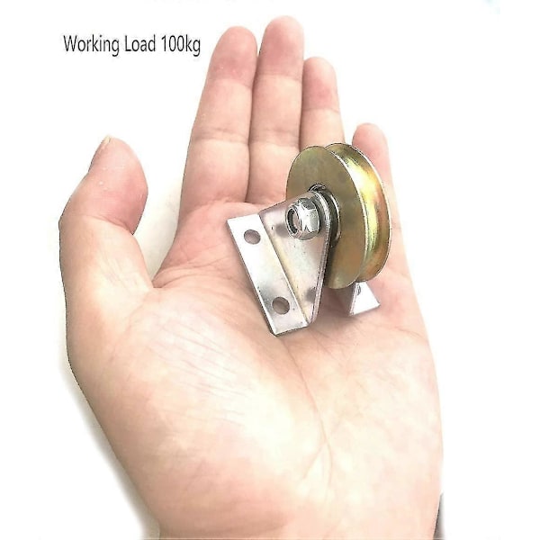 Veggkabelhjul - 1,5\" Diameter - Flat Monteringsblokk - Arbeidsbelastning: 100kg (type L)