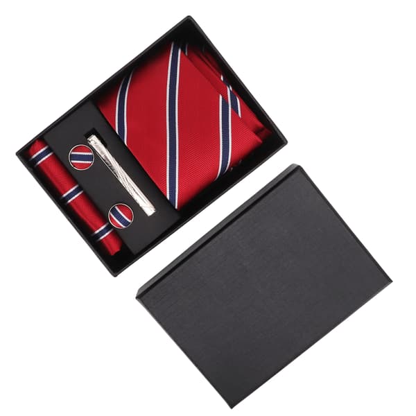 Herre slips klassisk stribet polyestergarn let match garanterer holdbarhed herreslips til forretning