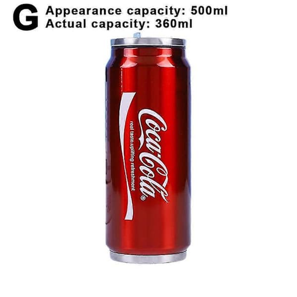 350ml/500ml Coca Cola krus, varm og kald isolasjon, 304 rustfritt stål termos, stor Coca Cola vannflaske, tilpasset bil tra