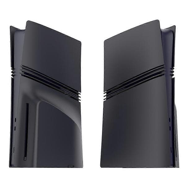 For PS5 Pro Disc Version Svart Frontplate Case Premium Plast Spilltilbehør Svart