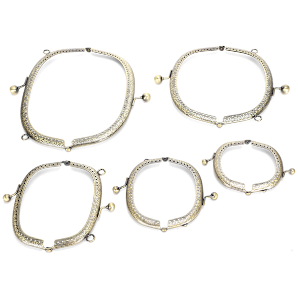 5 kpl metallikukkarokehys Antiikki messinki, kohokuvioitu kaari, tee-se-itse -tarvikkeet 8,5 cm ~ 20,5 cm