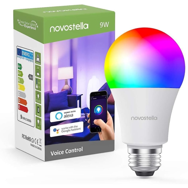 RGB färgskiftande LED-lampa med fjärrkontroll, A60-5WRGB + vitt ljus
