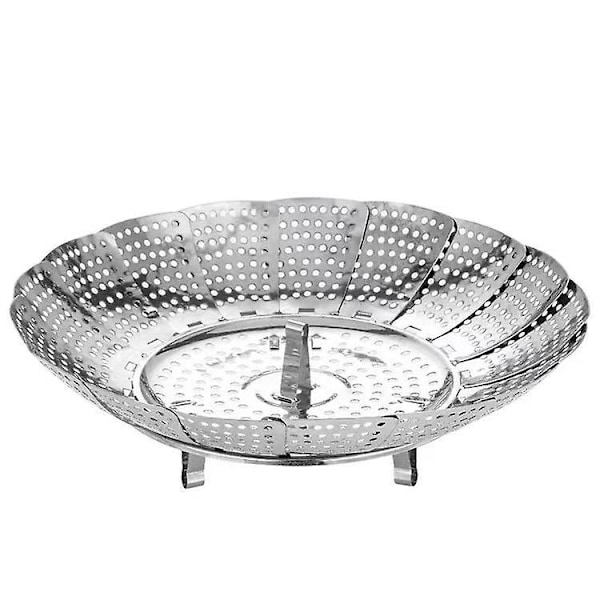 Foldbar dampkoker i rustfritt stål - 23 cm | Ideell for dampkoking, mat, grønnsaker, kjøtt og mer