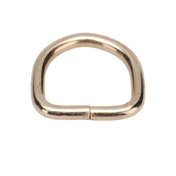 50 stk. D-ringe i premiumjern - robuste, holdbare, farveægte, udsøgte, brede anvendelsesmuligheder - metal D-ringe til tasker, tøj, pung - guld 2x11x11mm