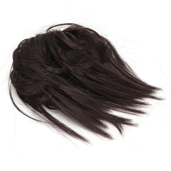 Slarvig Bun Faux Hårpiece Elastisk Tovig Uppdo Hår Extensions Ponytail Hårpieces för KvinnorQ17-4#