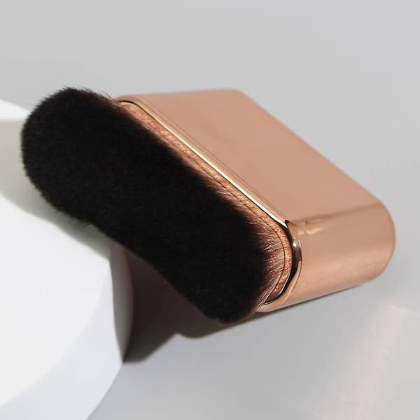 Flad foundation-flydende makeupbørste, bærbar let concealerbørste, ansigtsmakeupværktøj Rose Gold