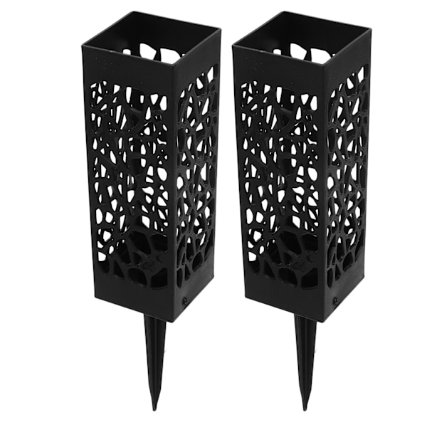 2 stk kirkegårdsgravvase svart søyle Unik huldesign Enkel installasjon Grunninnsats Gravblomstholdere