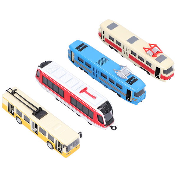 Højhastighedstog Bus Model PullBack Køretøjssamling Model Legetøj til Børn (En Gruppe)
