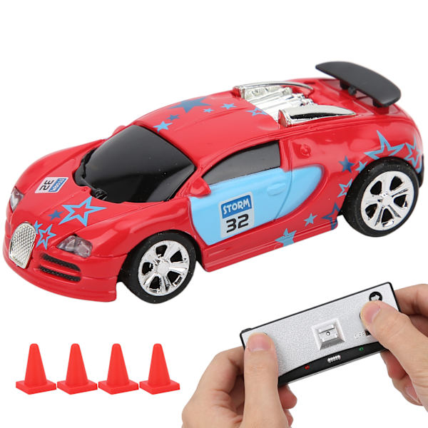 Mini RC-bil med kanboks, kraftinduksjon, fireveis fjernkontroll, APP-dobbelmodus, barnespillmodell (rød)