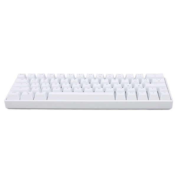 Mekanisk tastatur 64 taster trådløs 2.4G BT3.0 5.0 Type C kablet tilkobling ergonomisk design hvitt tastatur lineær handling bryter