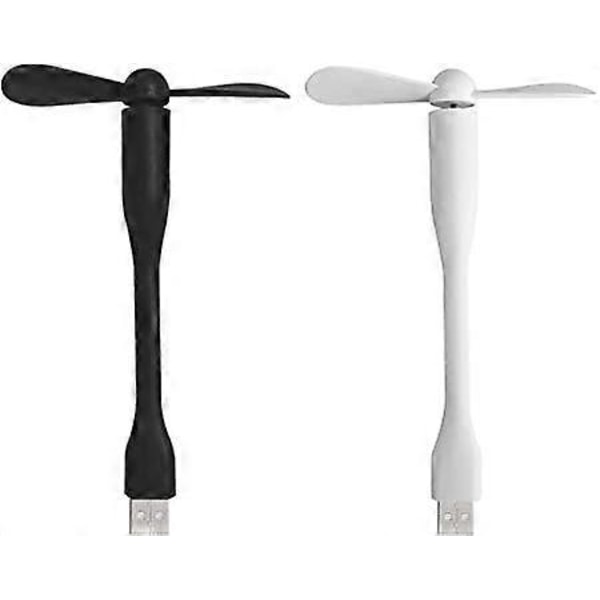 2 stk. Bærbar USB-vifte, 360° Justerbar USB-vifte, Stille Vifte, Bærbar Oppladbar USB-lommevifte