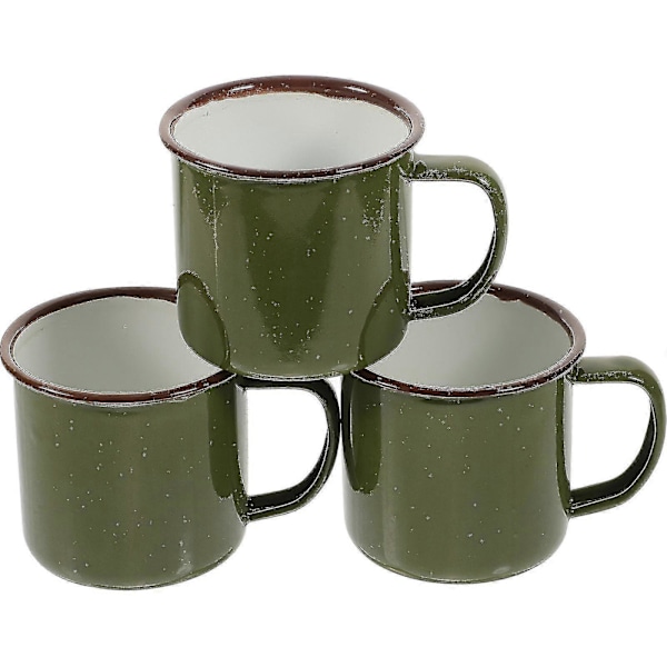3 st Emaljmugg Emalj Kaffemugg Återanvändbar Emalj Temugg Vatten Dryckesmugg Zekai