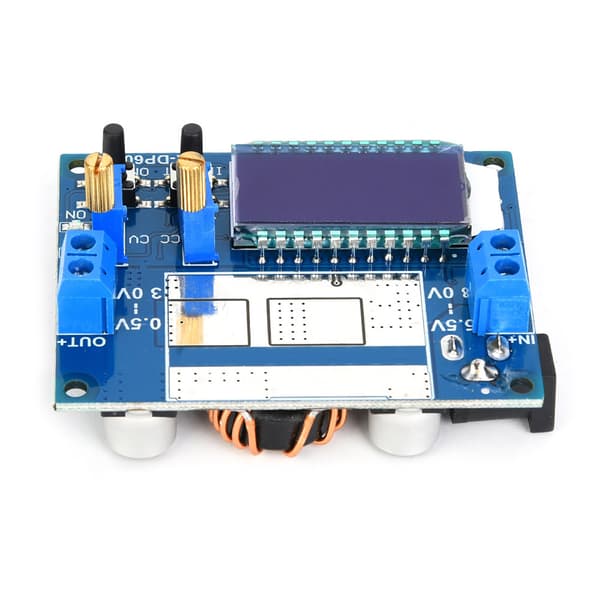 5.5-30V til 0.5-30V DC Justerbar Step Up Down Strømforsyningskonvertermodul LCD med blæser