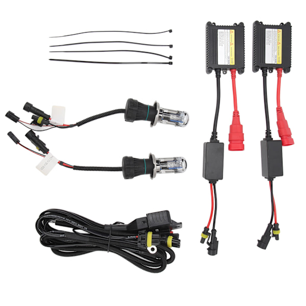 Ksenon-ajovalot 5500LM H4 Xenon-polttimo 55W HID Xenon-polttimosarja kaikille DC12V-autoille 8000K sininen