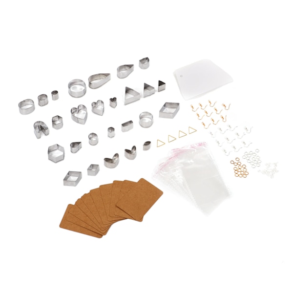 Polymer Clay Øreringe Kit 27Pcs Ler Skærere Rustfrit Stål Nem Betjening Ler Ørering Skærere til Ørering Fremstilling DIY