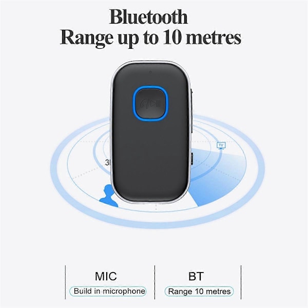 2-i-1 Bluetooth-modtager og -sender Bærbar trådløs Bluetooth