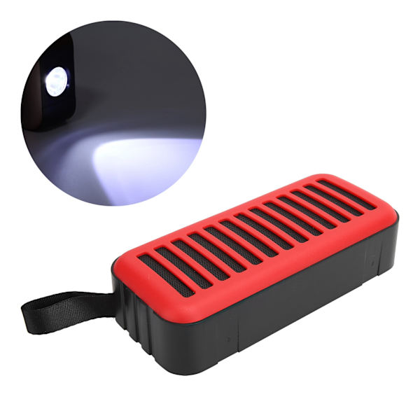 D6‑2 Trådlös Bluetooth-högtalare Mini Bärbar Solcellsladdad Subwoofer Stöd FM Röd