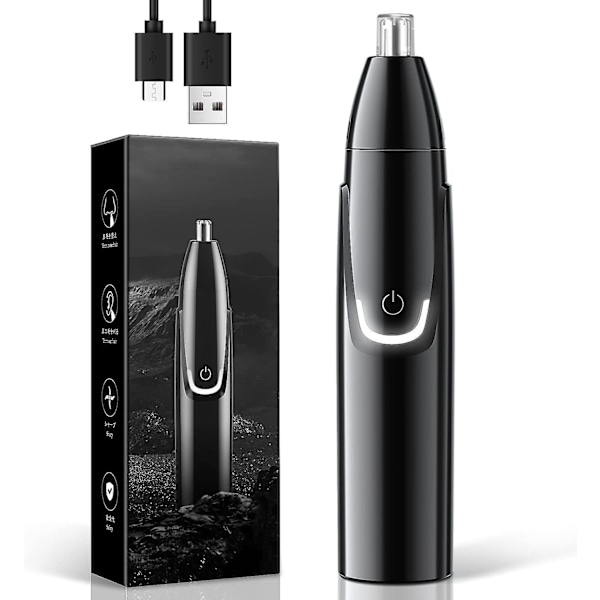 Professional USB Rechargeable Nose Hair Trimmer for Men - Painless and Waterproof, Dual Edge Blades for Easy Cleansing