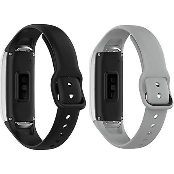 Samsung Galaxy Fit Sm-r370 Strap - 2 Pack Silicone Sport Wristband Arm Bracelet for Fitnes