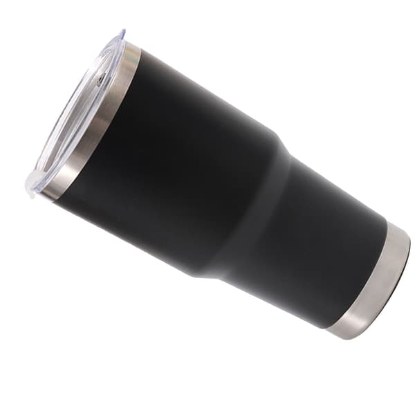 900ML Isoleret Kaffekrus Rustfrit Stål Stor Kapacitet Bred Åbning Isoleret Vand Kaffeflaske til Bilture Sort