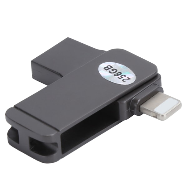 2 i 1 Mini Metal U Disk Mobiltelefon OTG Flashdrev 256 GB Opbevaring til Windows/iOS Systerm