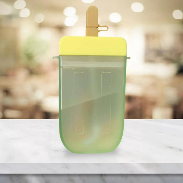 BPA-vapaa 300 ml suorakaiteen muotoinen vesipullo kantokahvalla - Vihreä