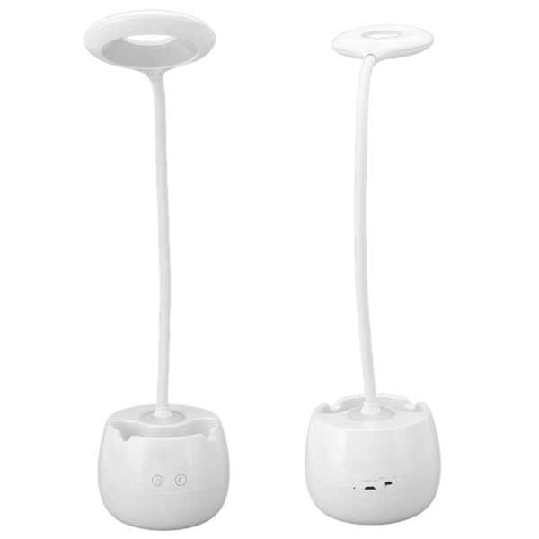LED-pöytävalaisin, USB-ladattava, silmiä hoitava lukulamppu, 3 tilaa, kosketusohjaus, kynätelineellä kotiin ja toimistoon