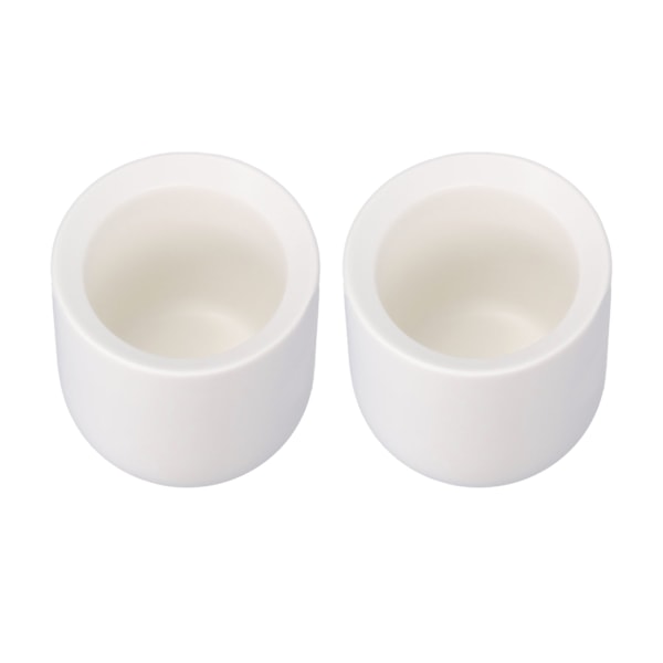 2 st Bevel Keramiska Kaffe Mugg 100ml Tjockare Handgjord Kaffe Mugg för Hemma Kontor RestaurangMatt Vit