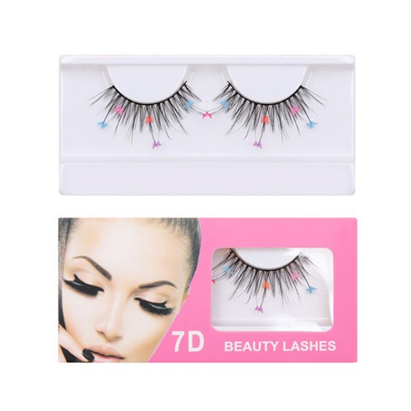 7D paljetter Lösögonfransar Persika Hjärta Glitter Ögonfransar Extension Curler Fransar Makeup Party Bröllop