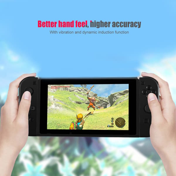 ABS venstre høyre trådløs Bluetooth Gamepad spillhåndtakskontroller for NS Switch-konsoll (svart)